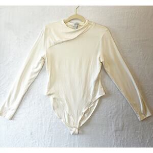 & Other Stories Women's Bodysuit Size L Los Angeles Atelier Cream Quiet Luxury